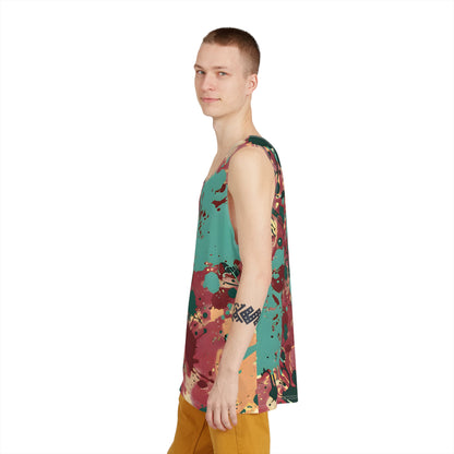 All Over Prints - Men's Marsala Sea Green Gold Tank Top - Acid Daddy