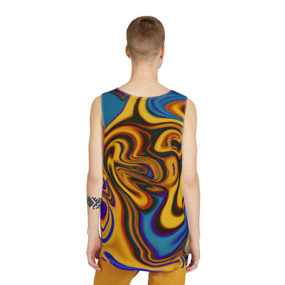 Tank Tops - Men's Glam Gold Stripe Tank Top - Acid Daddy