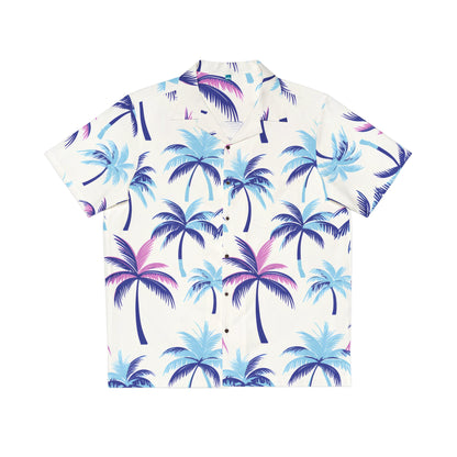 Festival Gear - Hawaiian Shirts - Men's Purple Palms Hawaiian Shirt - Acid Daddy