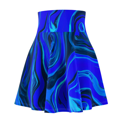 Festival Gear - Skater Skirts - Women's Blue Icy Flow Festival Skater Skirt - Acid Daddy