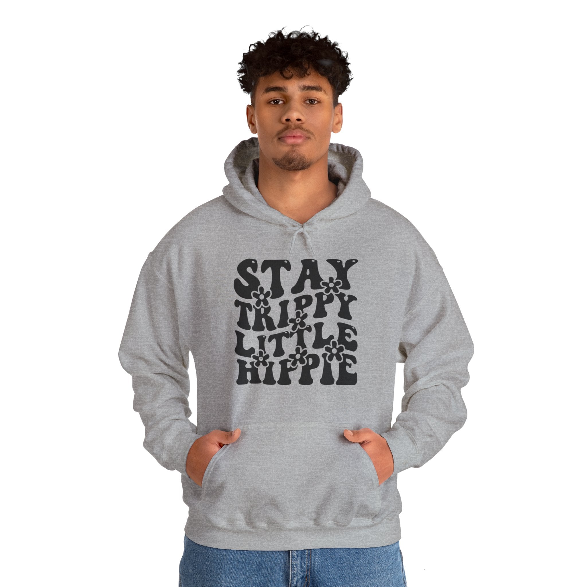 Festival Gear - Hoodie - Trippy Hippie Slogan Winter Hoodie (Front Print) - Acid Daddy