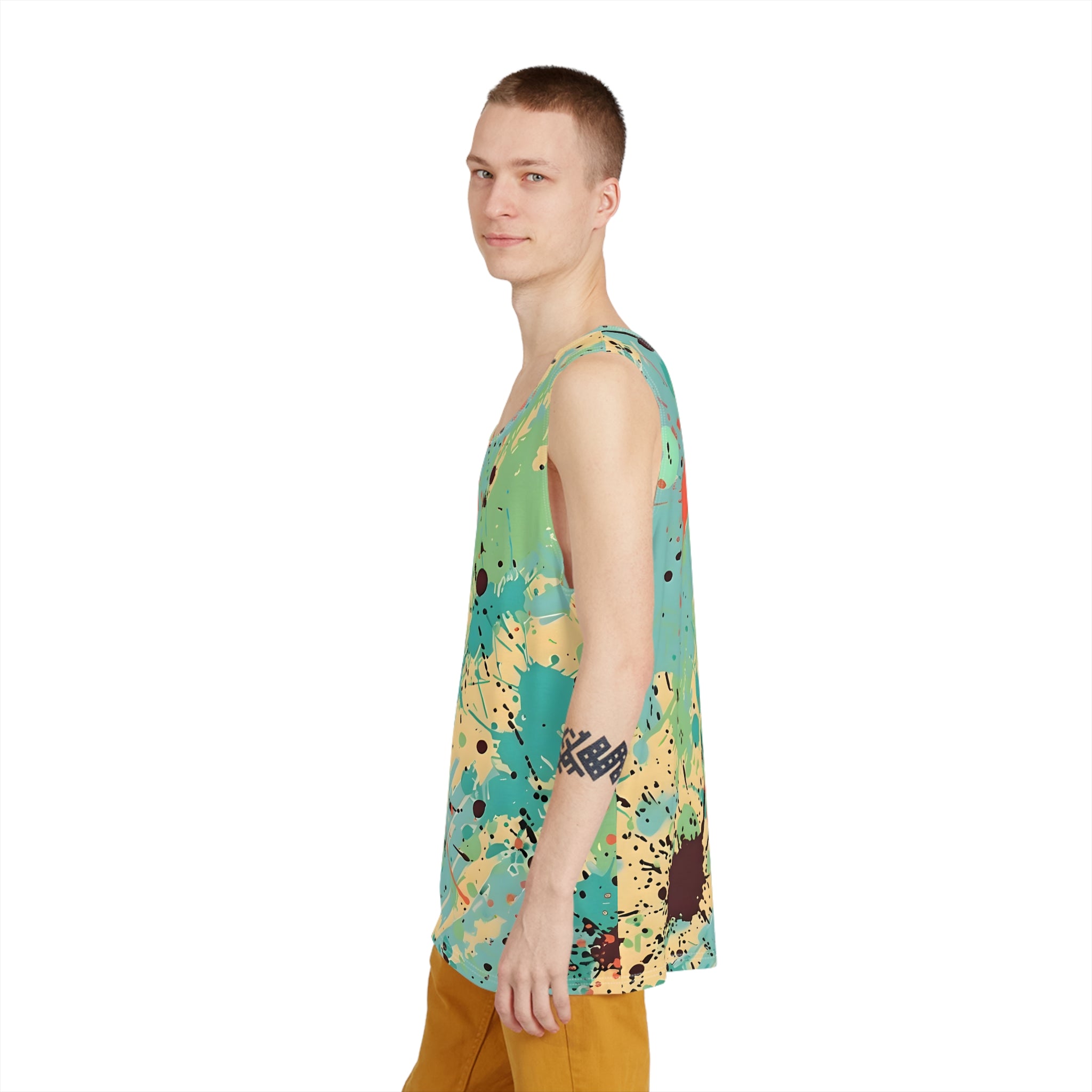 Tank Tops - Men's Tropical Splash Wave Tank Top - Acid Daddy