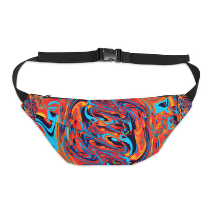 Fanny Packs - Vibrant Orange Crash Psychedelic Trippy Fanny Pack (Large) - Acid Daddy