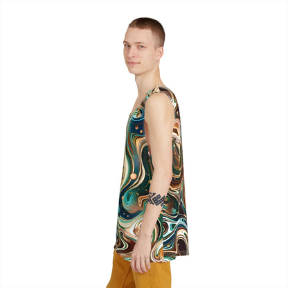 All Over Prints - Sapphire Emerald Splash Tank Top - Acid Daddy