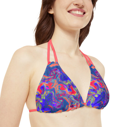 All Over Prints - Women's Pastel Dream Chic Strappy Bikini - Acid Daddy