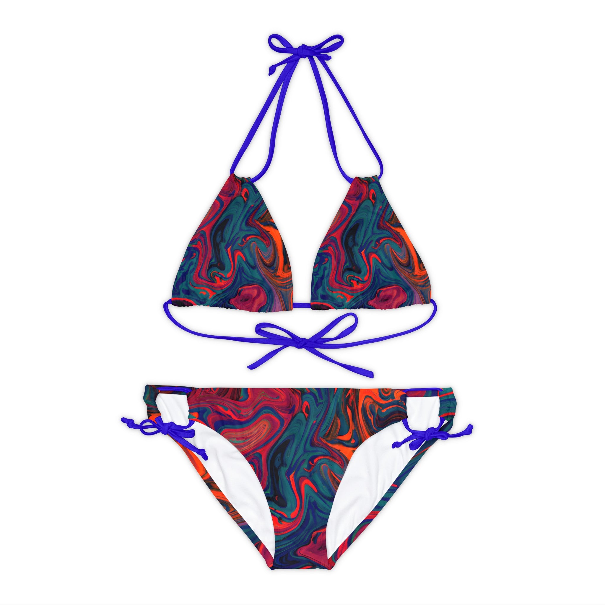 All Over Prints - Women's Painted Trip Strappy Bikini - Acid Daddy