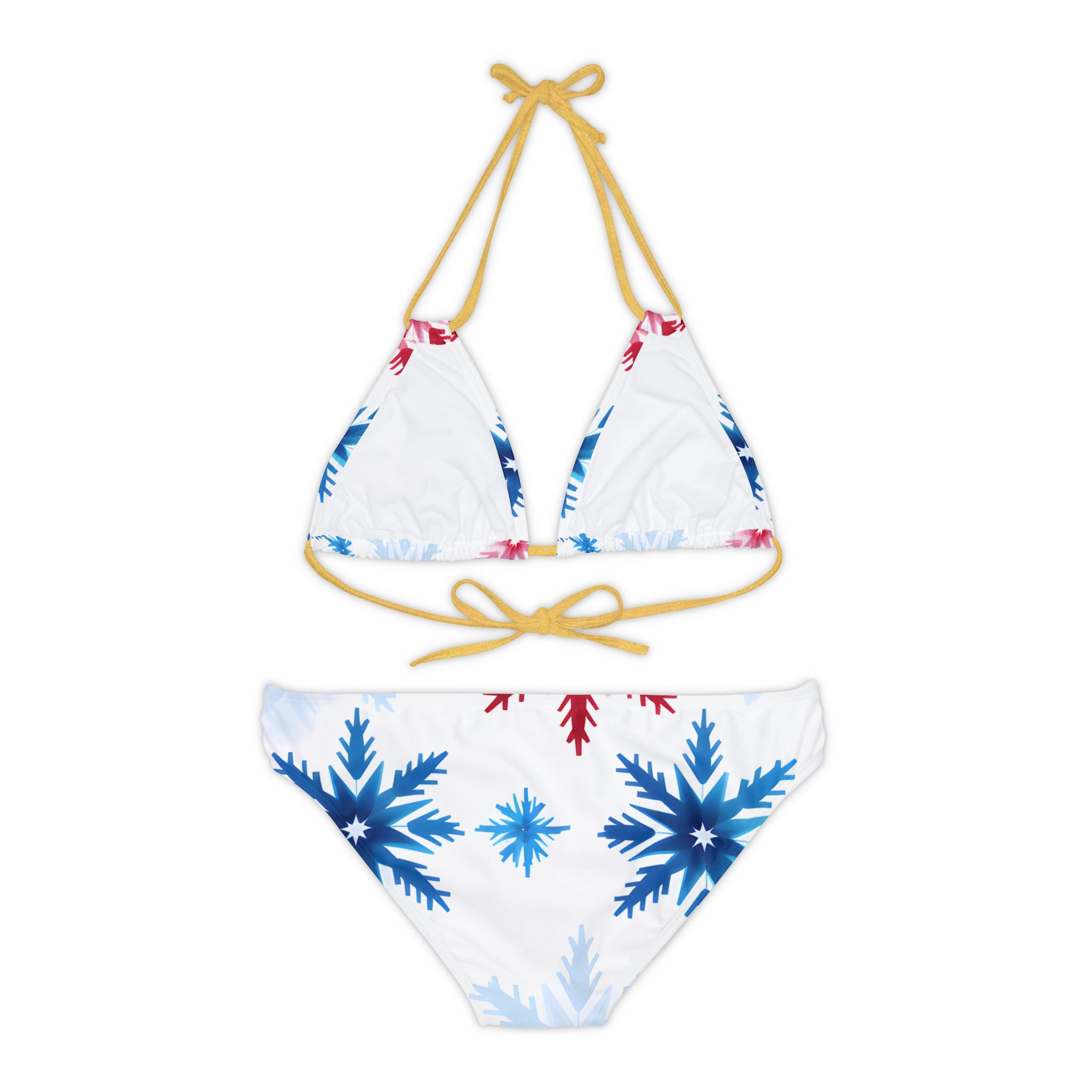 All Over Prints - Women's Colorado Snowflakes Strappy Bikini - Acid Daddy