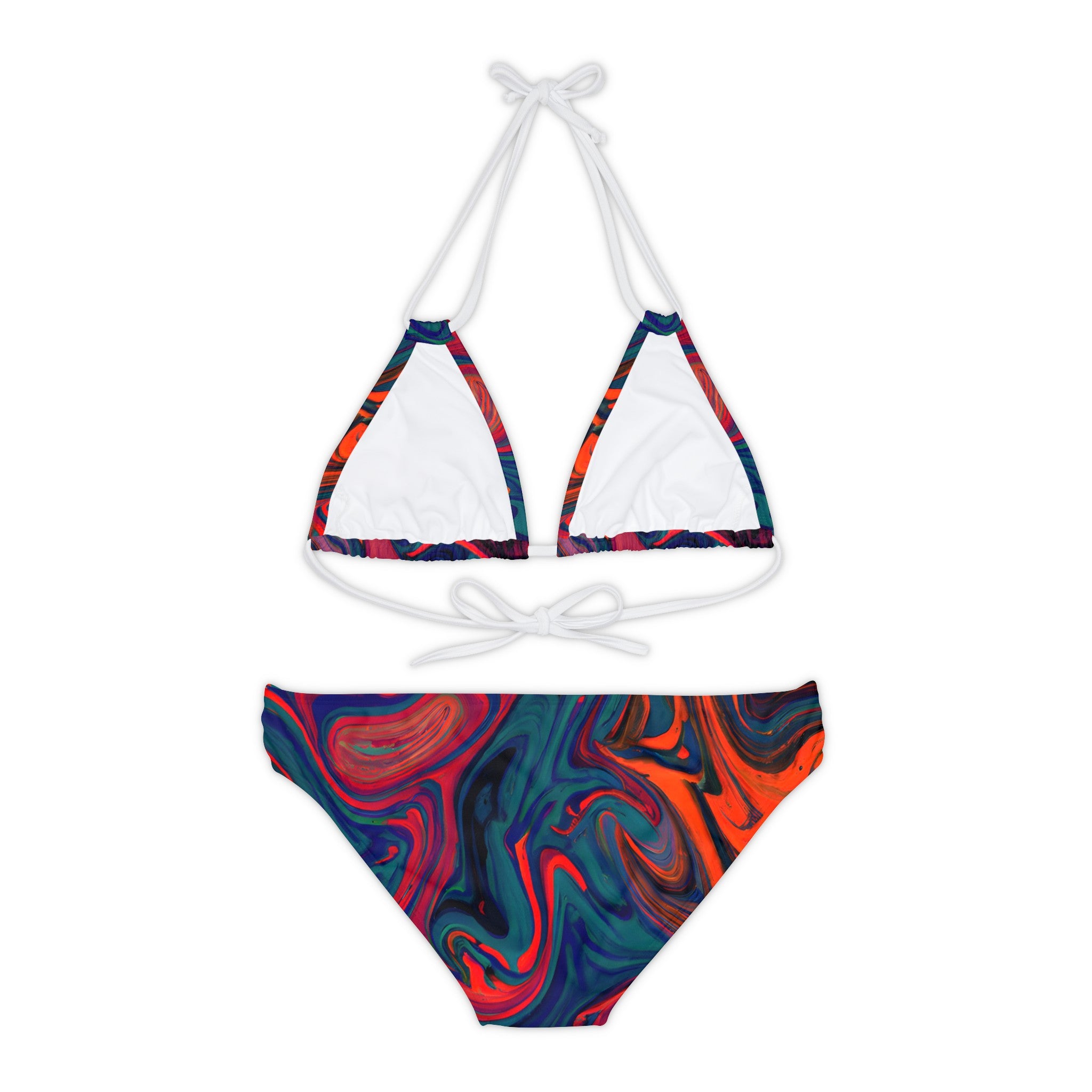 All Over Prints - Women's Painted Trip Strappy Bikini - Acid Daddy