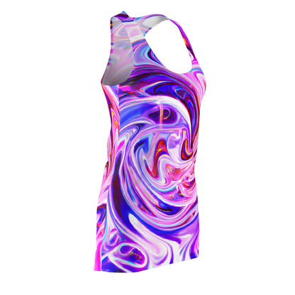 Psychedelic Purple Swirl Racerback Dress