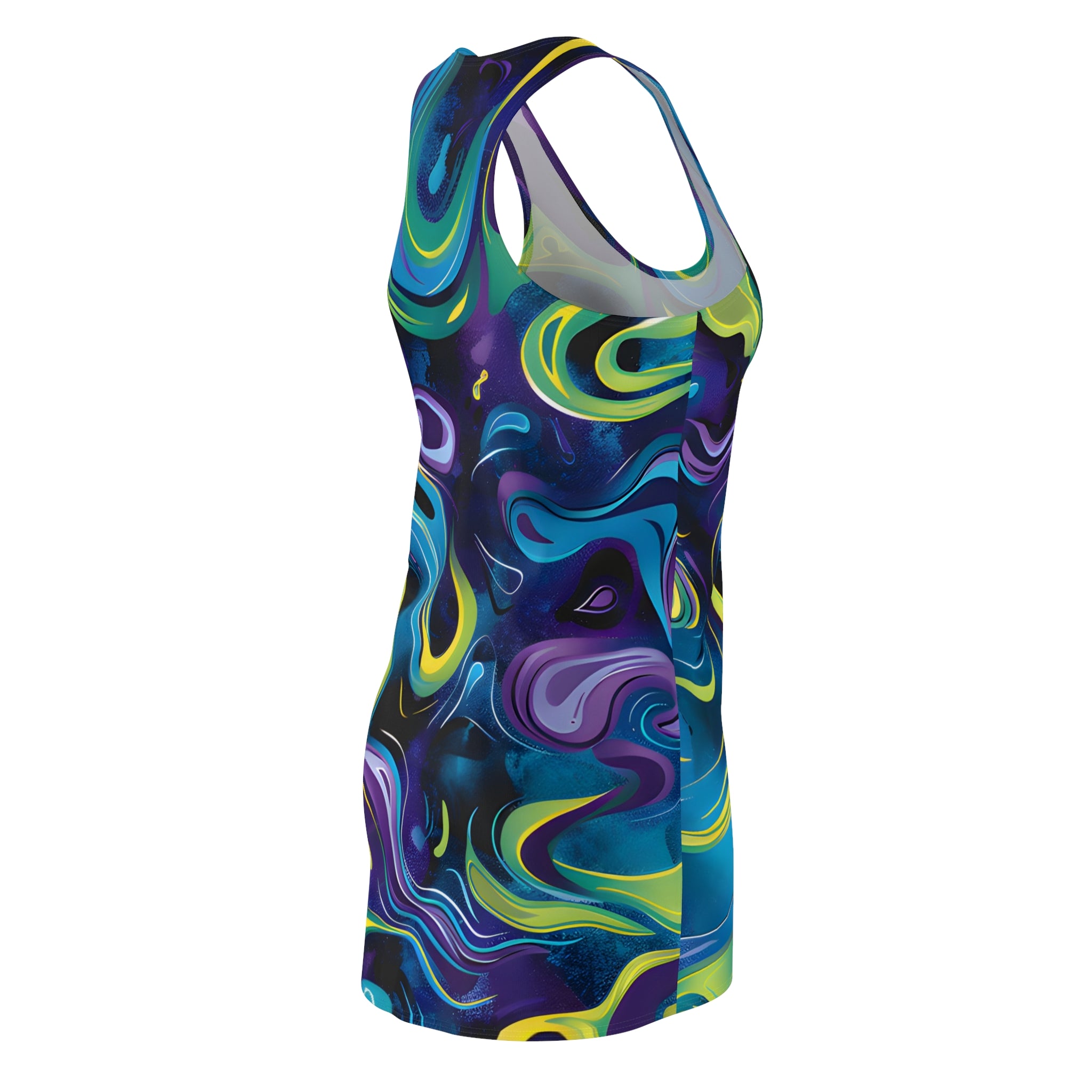 Psychedelic Terquoise Myster Racerback Dress