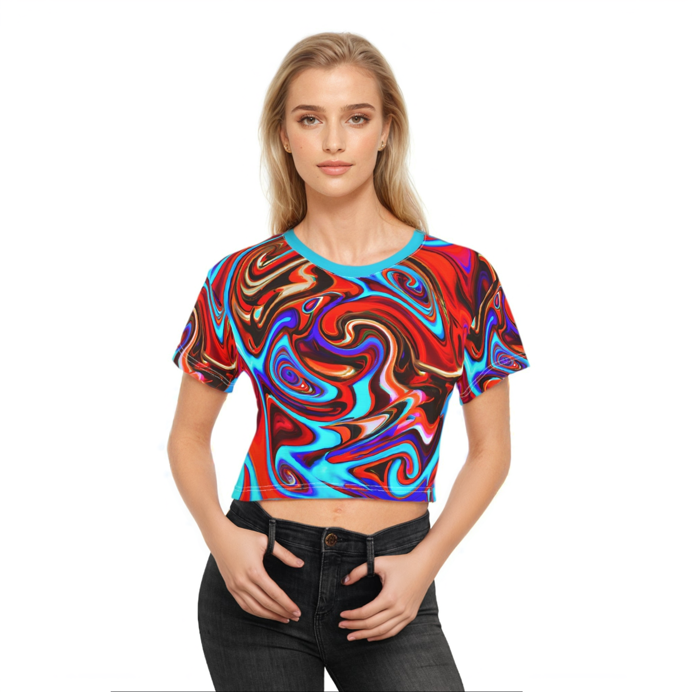 Crop Top Tees - Women's Fantastical Crop Top Tee - Acid Daddy