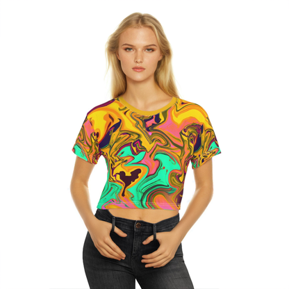 All Over Prints - Women's Vivid Crop Top Tee - Acid Daddy