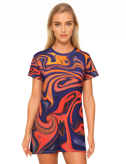 T - Shirt Dresses - Transcendent Zen T - Shirt Dress - Acid Daddy