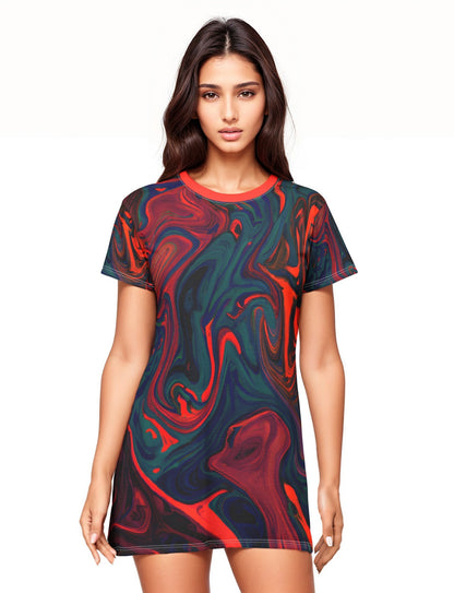 Festival Dresses - Painted Trip T - Shirt Dress - Acid Daddy