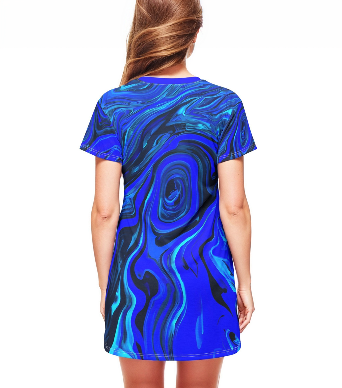 T - Shirt Dresses - Liquid Blue Ice T - Shirt Dress - Acid Daddy