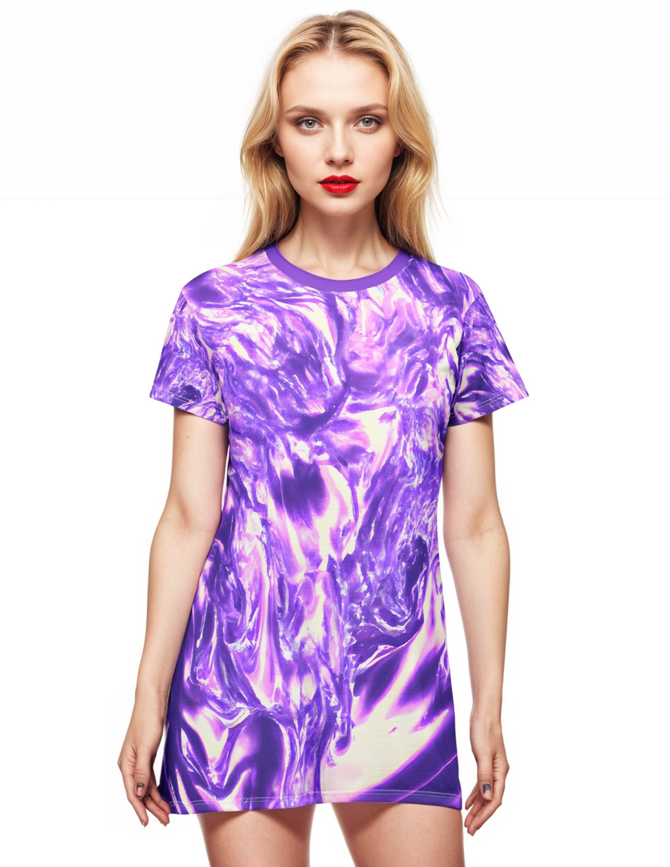 T - Shirt Dresses - Lavender Mist T - Shirt Dress - Acid Daddy