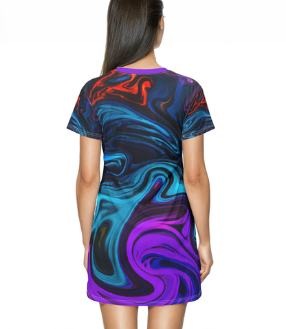 Festival Dresses - Stormy Night T - Shirt Dress - Acid Daddy