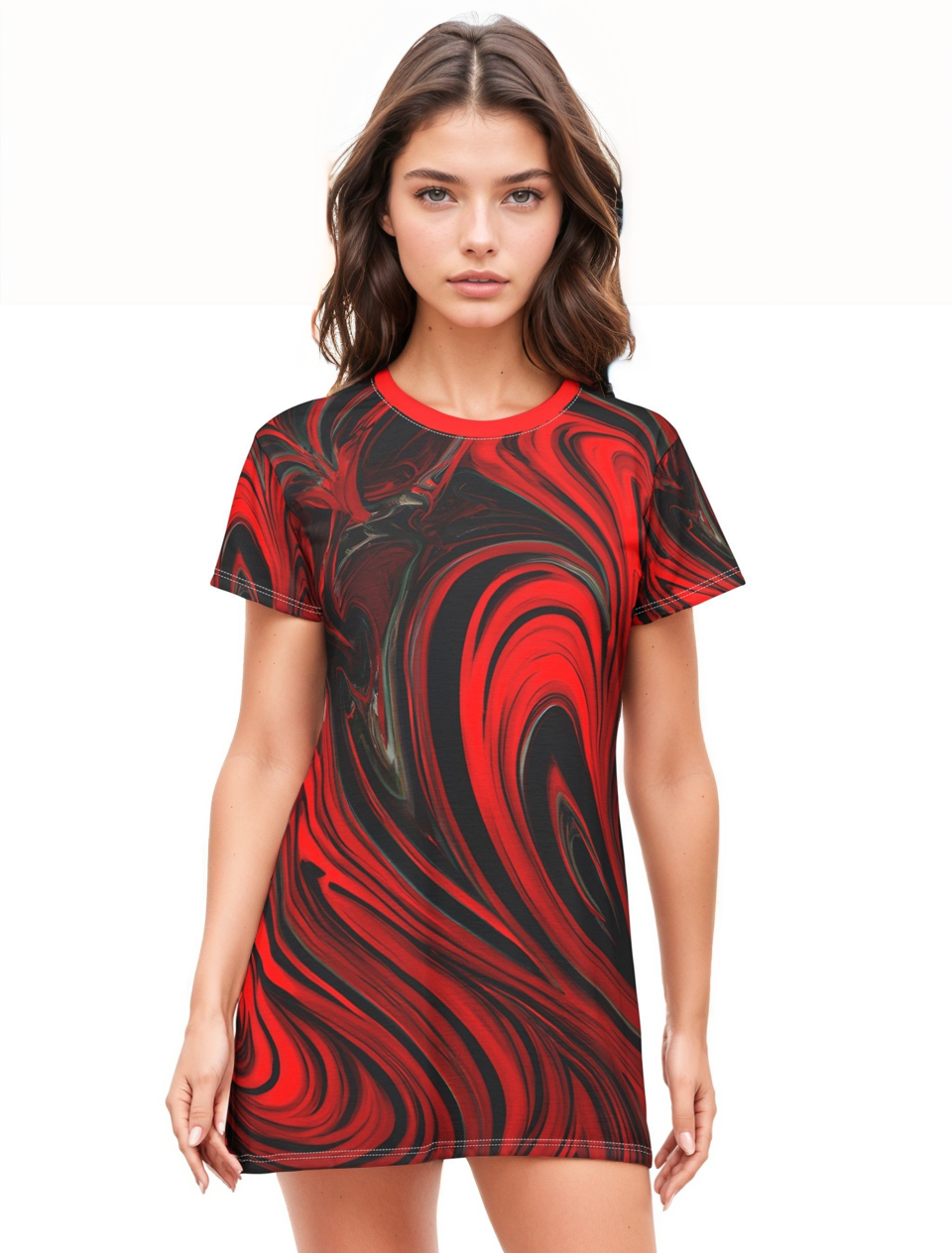 T - Shirt Dresses - Raging Heart T - Shirt Dress - Acid Daddy