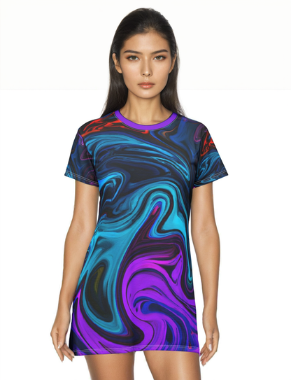 Festival Dresses - Stormy Night T - Shirt Dress - Acid Daddy