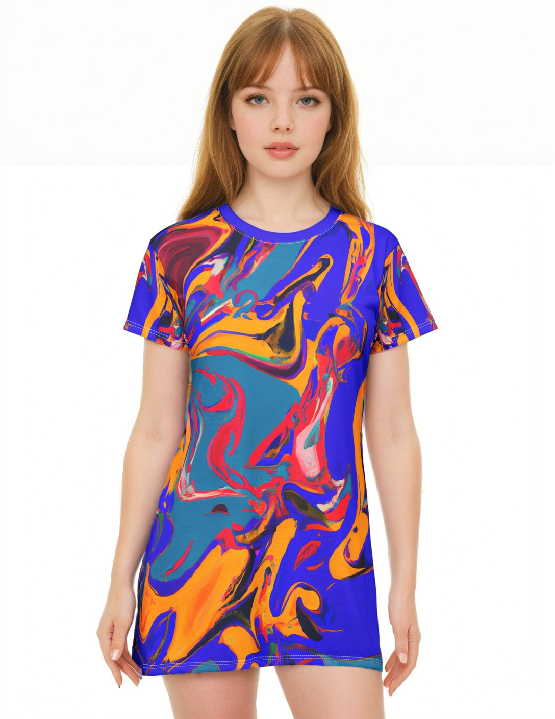 Festival Dresses - Groovy Blues T - Shirt Dress - Acid Daddy