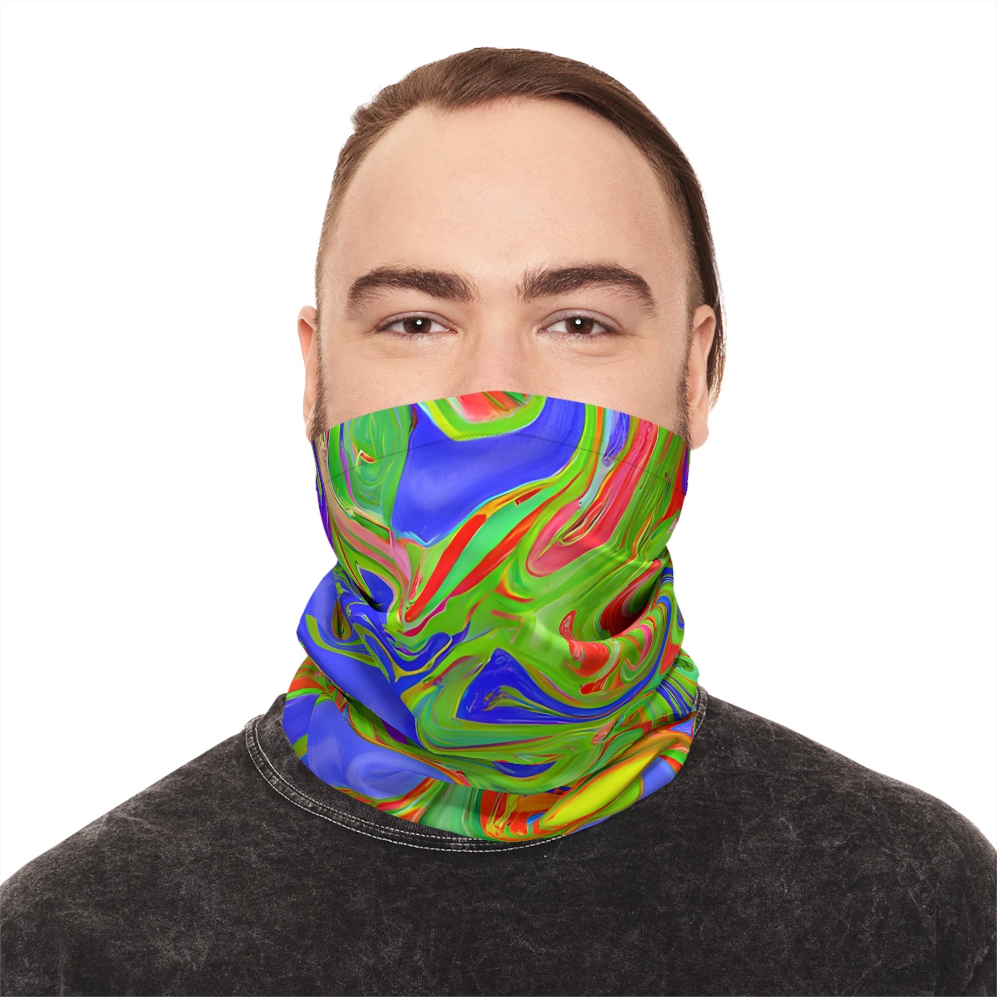 Rave outfits: Acid Drip Green Lightweight Neck Gaiter - Ultimately Cool ...