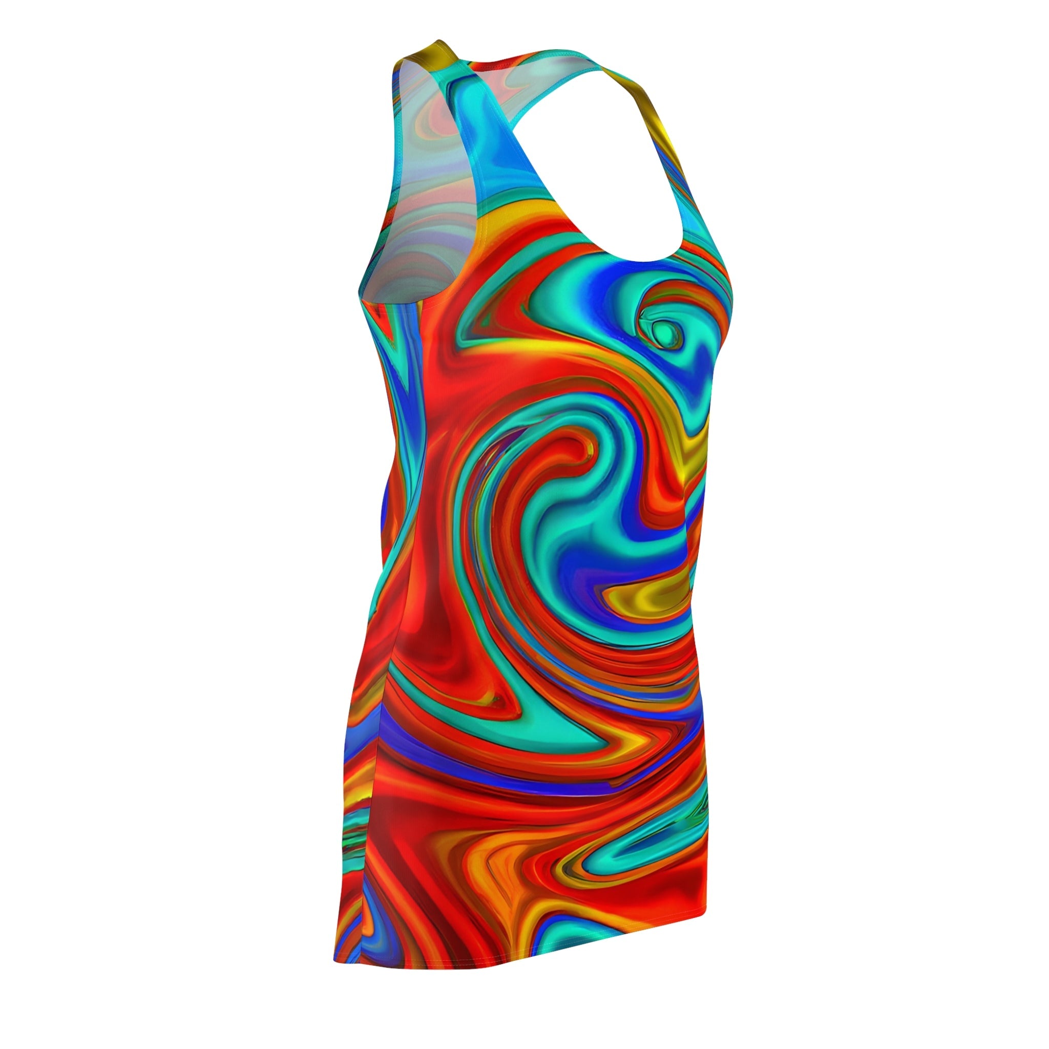 All Over Prints - Blue Mirage Racerback Dress - Acid Daddy