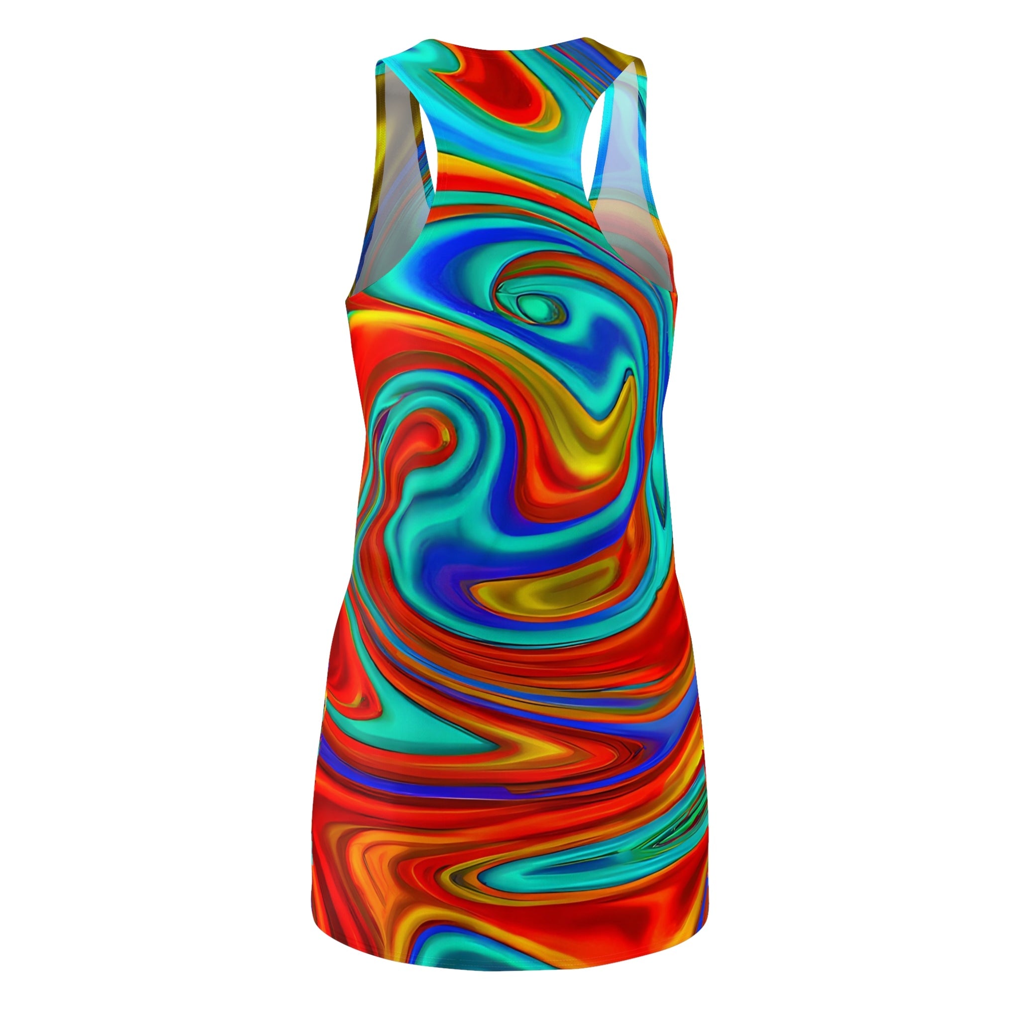 All Over Prints - Blue Mirage Racerback Dress - Acid Daddy