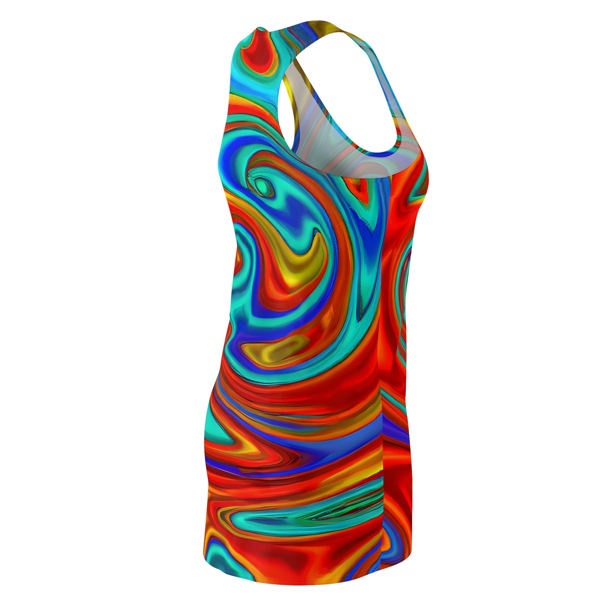 All Over Prints - Blue Mirage Racerback Dress - Acid Daddy