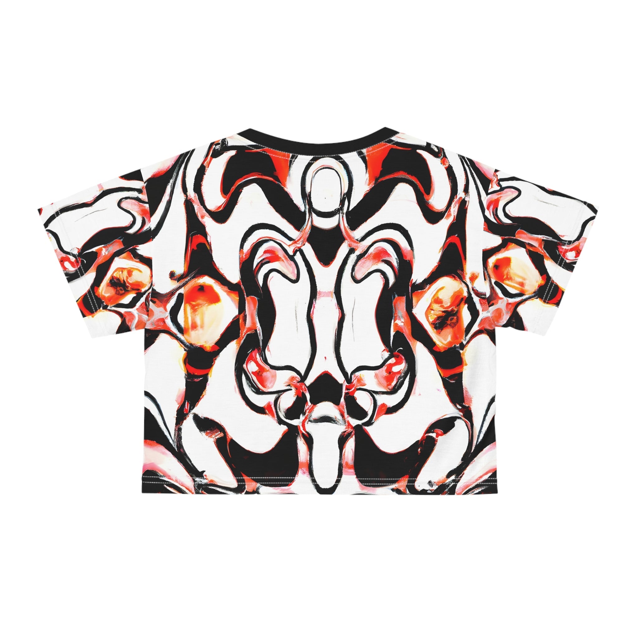 All Over Prints - Crimson Rage Crop Top Tee - Acid Daddy