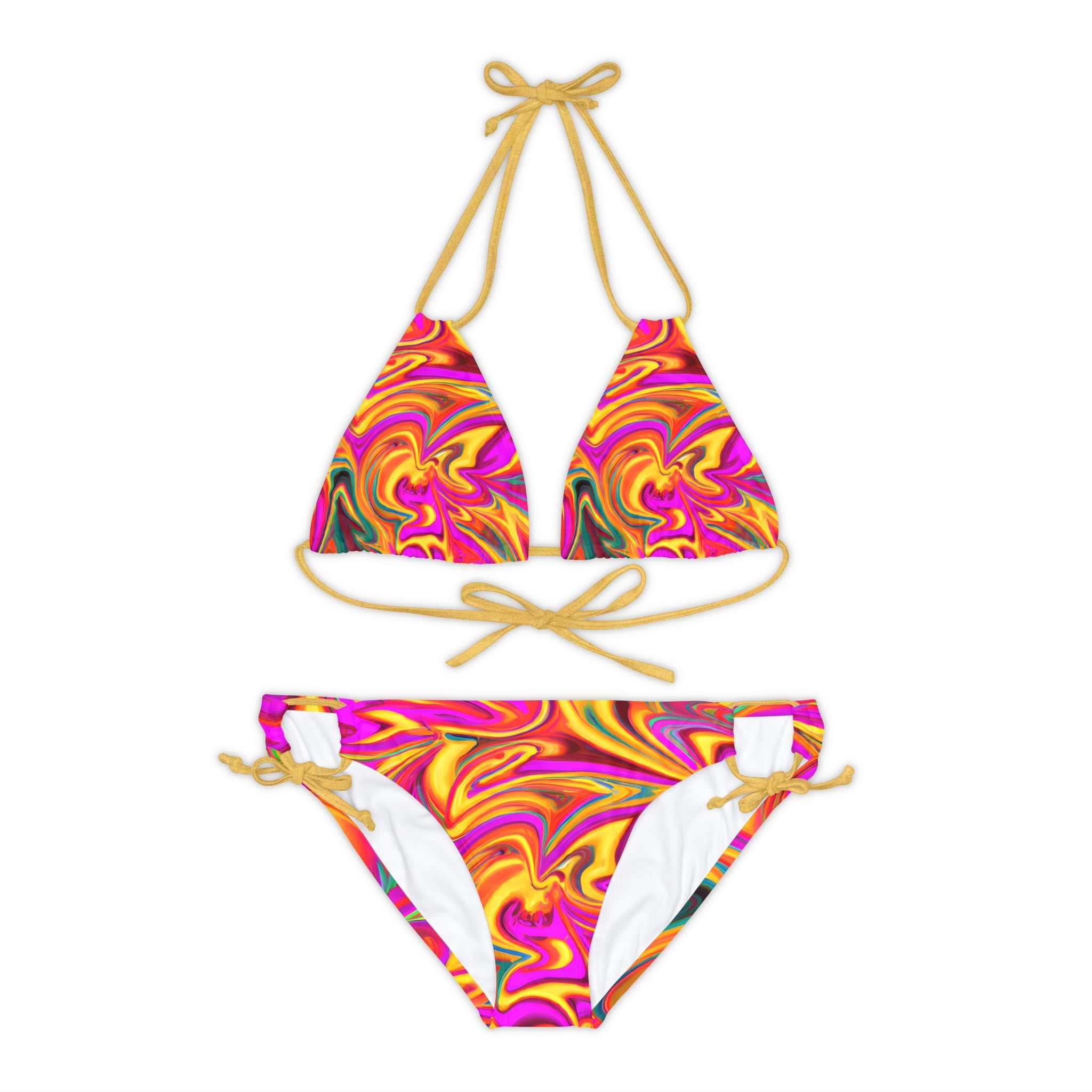 All Over Prints - Daisy Carnival Strappy Bikini - Acid Daddy