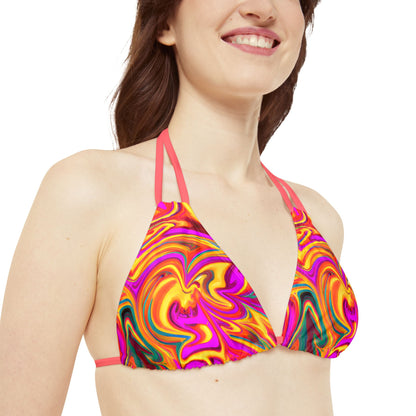 All Over Prints - Daisy Carnival Strappy Bikini - Acid Daddy