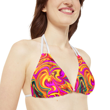 All Over Prints - Daisy Carnival Strappy Bikini - Acid Daddy