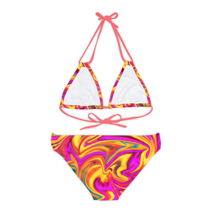 All Over Prints - Daisy Carnival Strappy Bikini - Acid Daddy