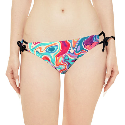 All Over Prints - Psychedelic Turquoise Strappy Bikini - Acid Daddy