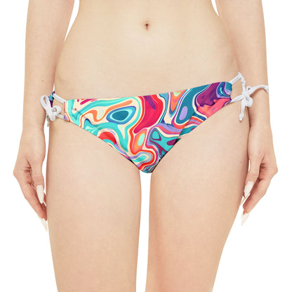 All Over Prints - Psychedelic Turquoise Strappy Bikini - Acid Daddy