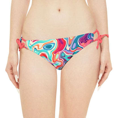 All Over Prints - Psychedelic Turquoise Strappy Bikini - Acid Daddy