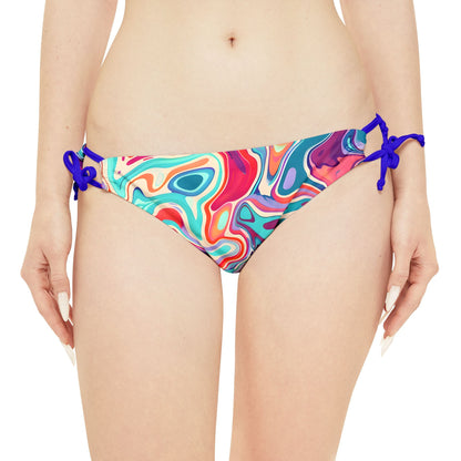 All Over Prints - Psychedelic Turquoise Strappy Bikini - Acid Daddy