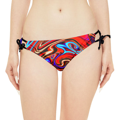 All Over Prints - Red Vortex Strappy Bikini - Acid Daddy