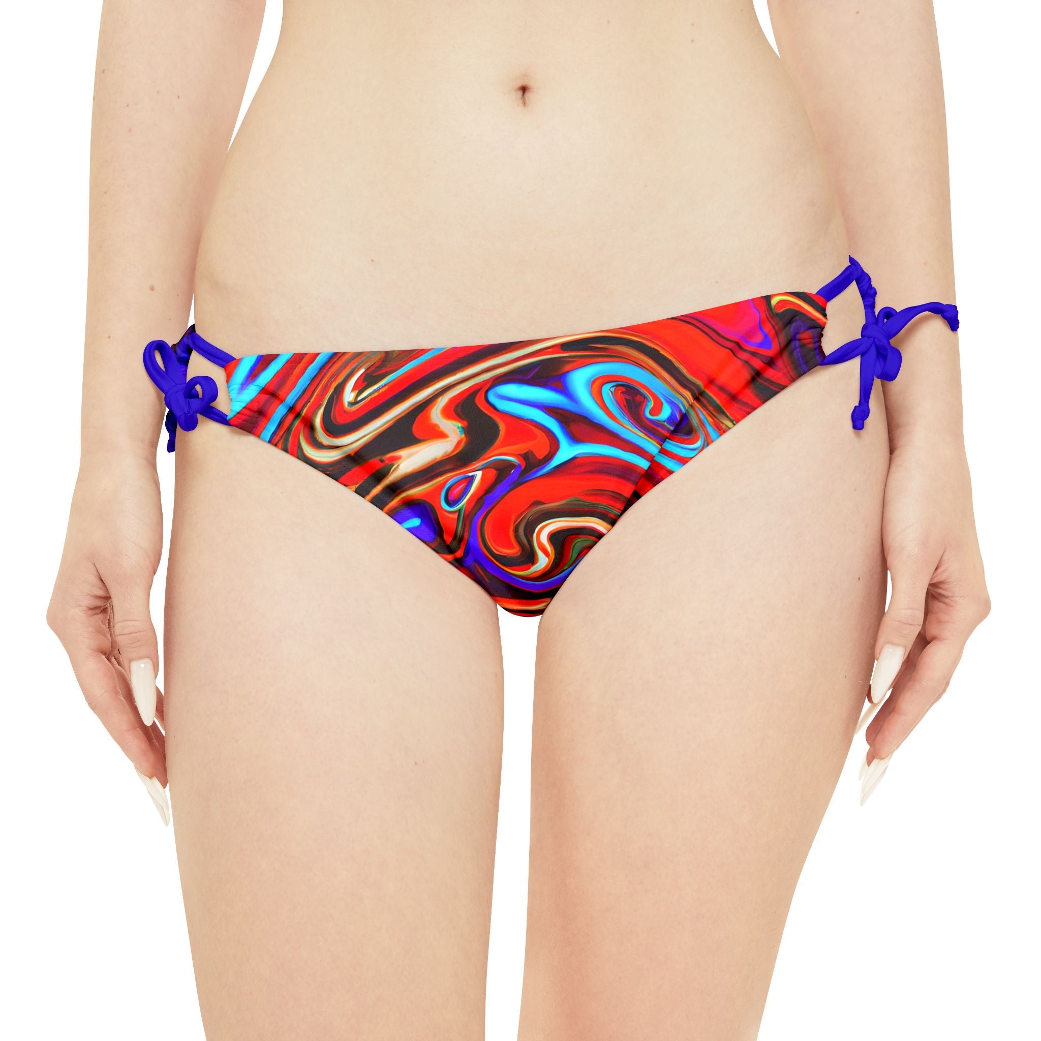 All Over Prints - Red Vortex Strappy Bikini - Acid Daddy