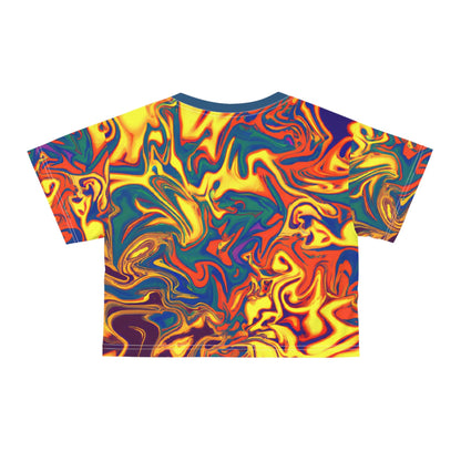 All Over Prints - Wicked Waves Crop Top Tee - Acid Daddy