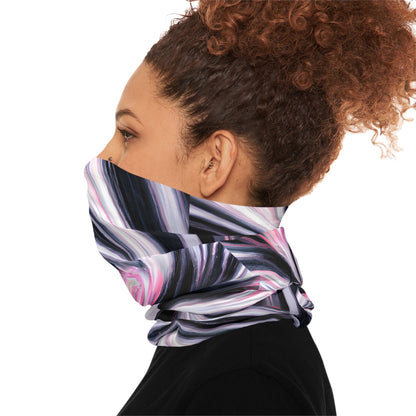 Gaiters - Black Pink Spin Midweight Neck Gaiter - Acid Daddy