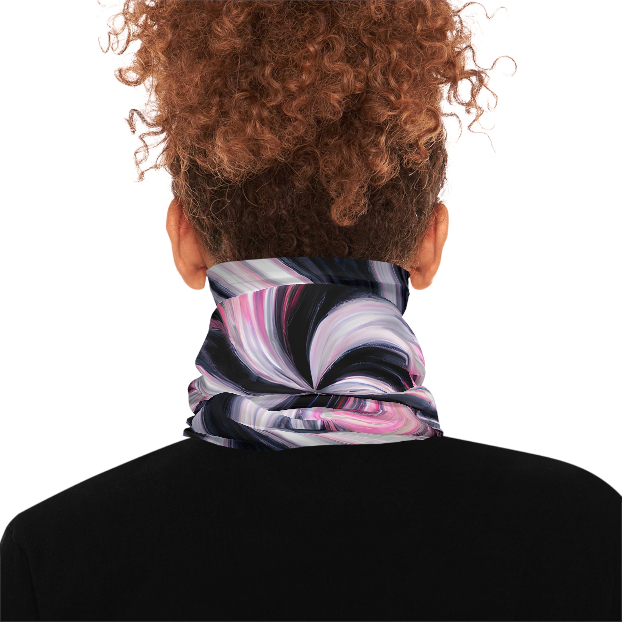 Gaiters - Black Pink Spin Midweight Neck Gaiter - Acid Daddy