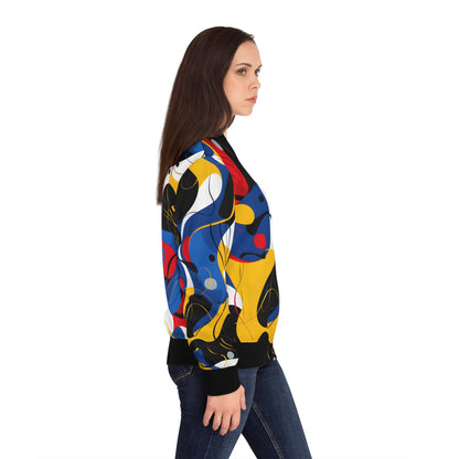 Bomber Jackets - Abstract Blue Bomber Jacket - Acid Daddy