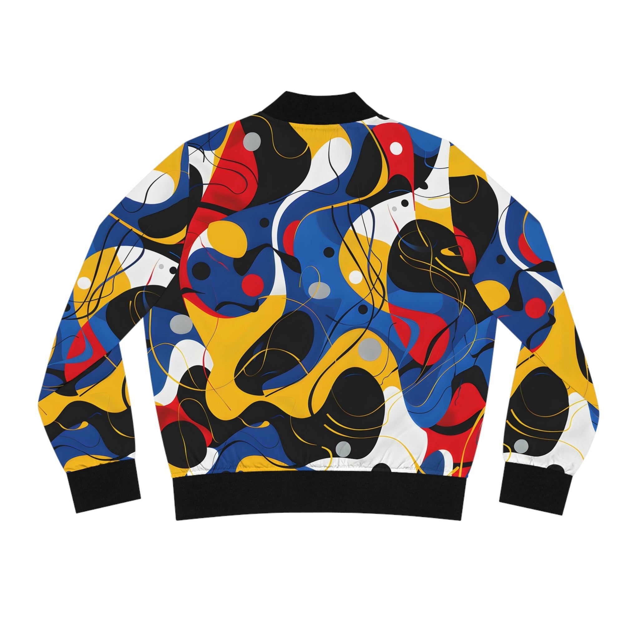 Bomber Jackets - Abstract Blue Bomber Jacket - Acid Daddy