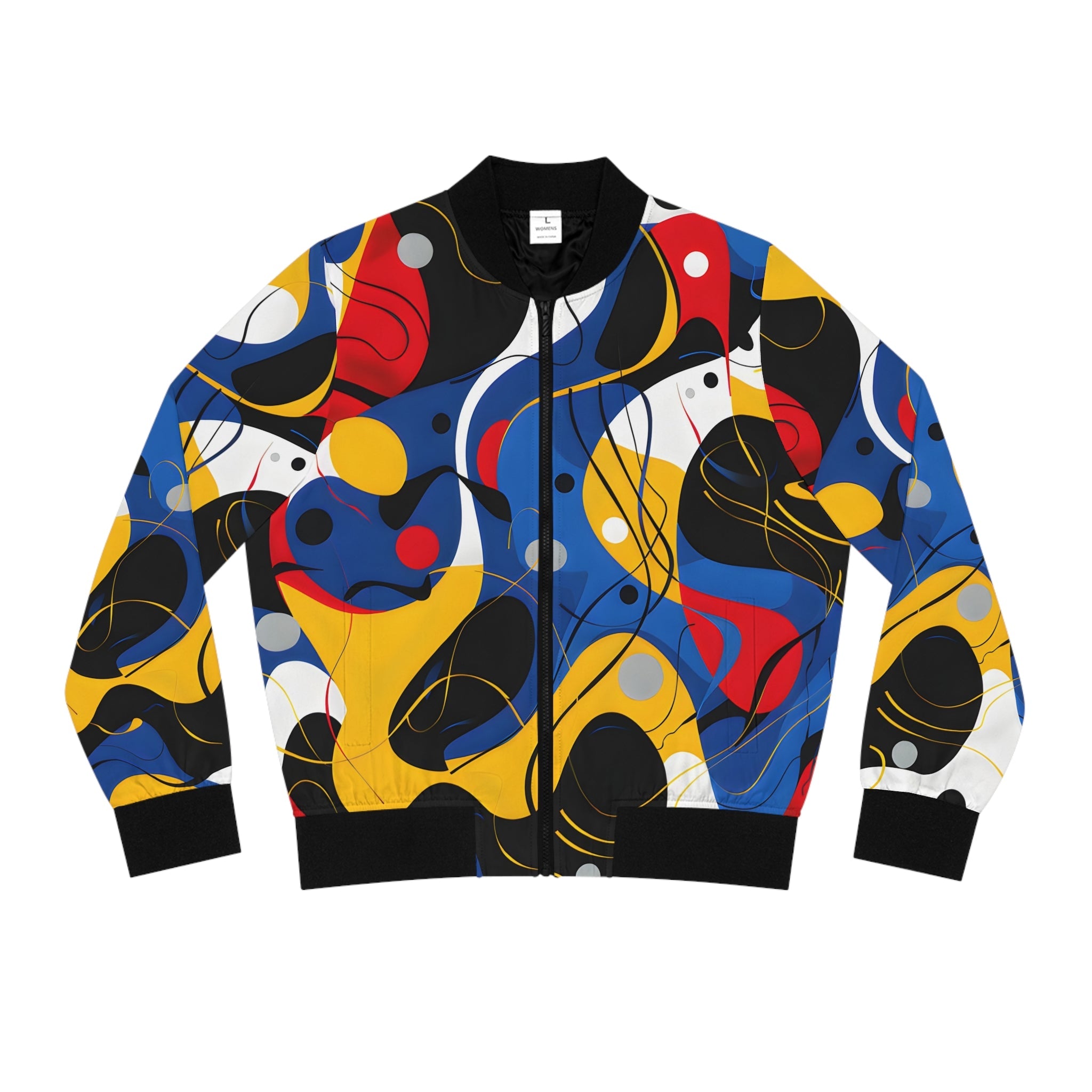 Bomber Jackets - Abstract Blue Bomber Jacket - Acid Daddy