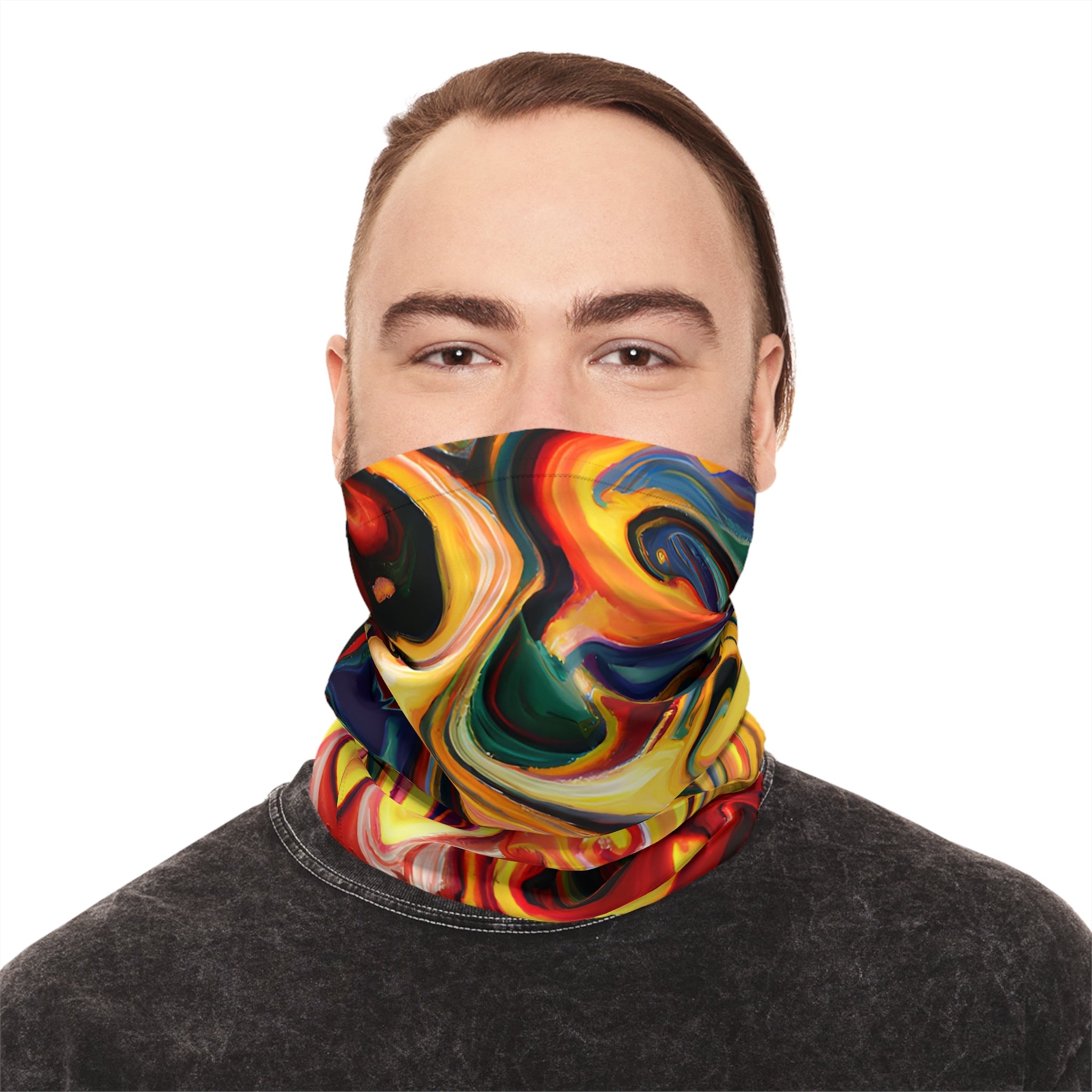 Gaiters - Colorful Spicy Swirl Midweight Neck Gaiter - Acid Daddy