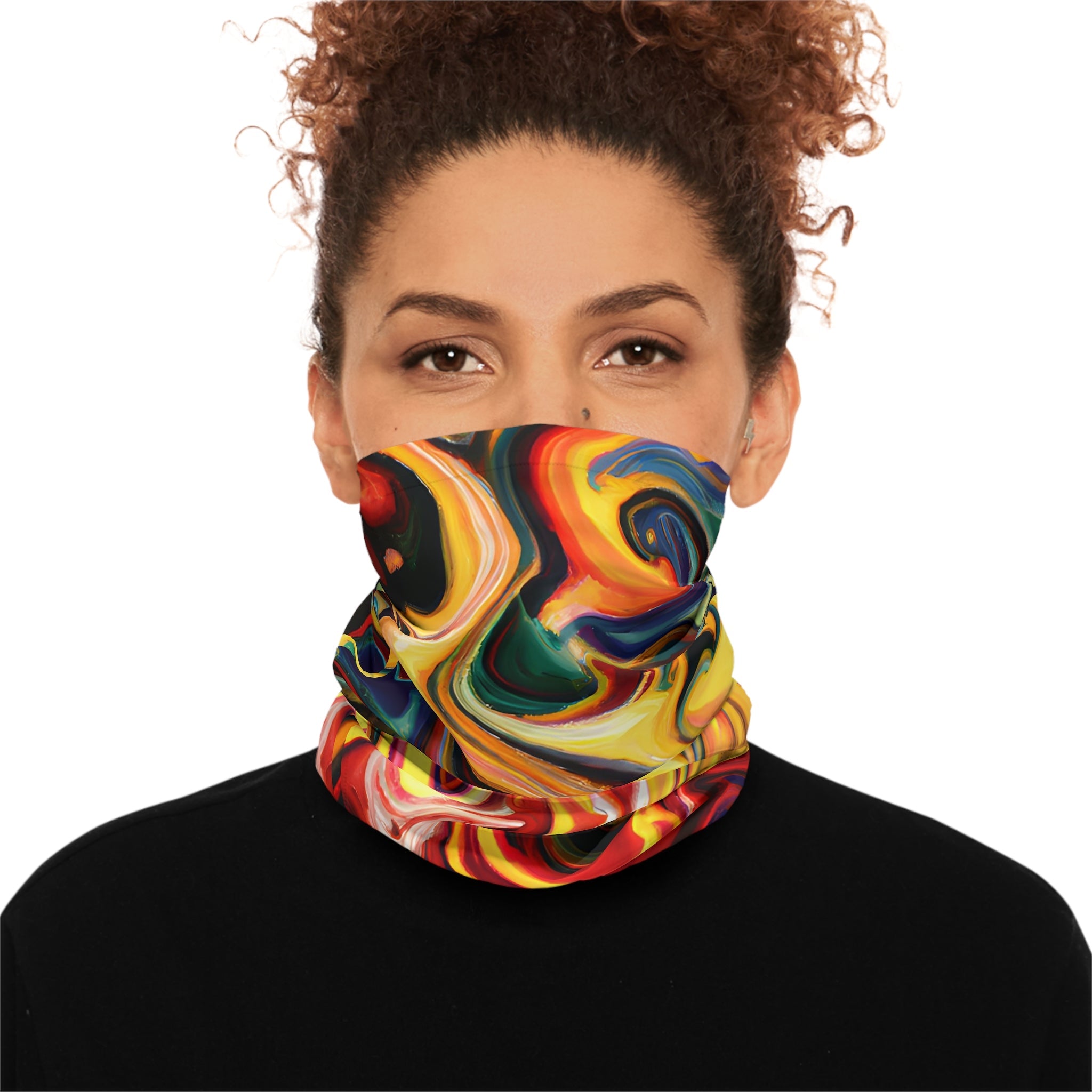 Gaiters - Colorful Spicy Swirl Midweight Neck Gaiter - Acid Daddy