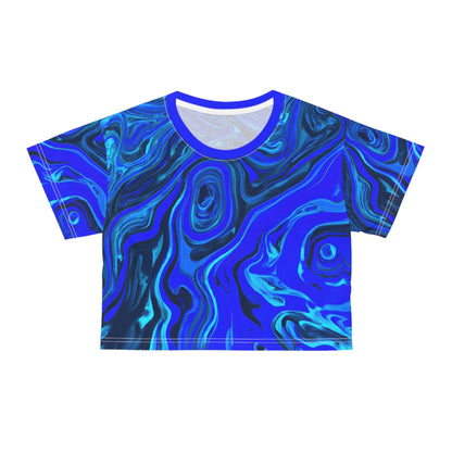 Crop Top Tees - Blue Ice Crop Top Tee - Acid Daddy