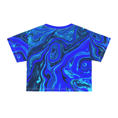 Crop Top Tees - Blue Ice Crop Top Tee - Acid Daddy