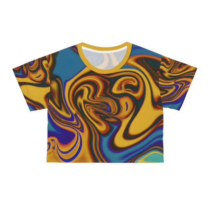 Crop Top Tees - Transcendent Gold Crop Top Tee - Acid Daddy